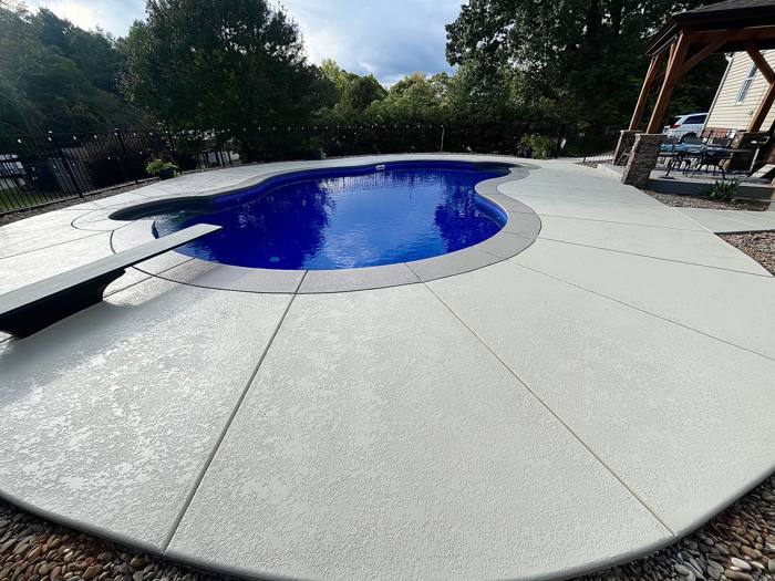 Pool deck knockdown overlay in Charlotte NC